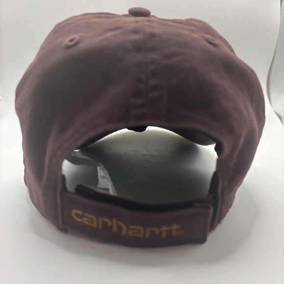 Carhartt Dark Maroon with Brown Logo Men’s Cap - Picture 4 of 8